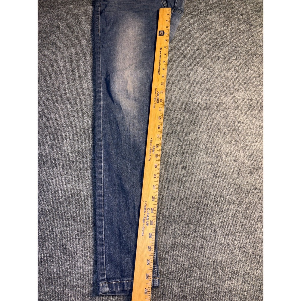 UWD Skinny Jeans Women Size 3 Blue Denim Metallic Embroidered Beaded Back Pocket - Picture 8 of 11
